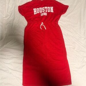 SHEIN Kids Red Dress with Houston Print